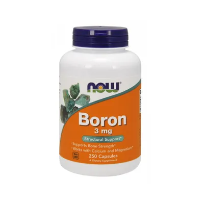 Produktbild von Nahrungsergänzungsmittel NOW Foods Boron Bor 3 Mg (250 Kapseln) 3904
