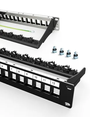 Obrázek produktu pro Enmane 12portový slepý patch panel stíněný černý