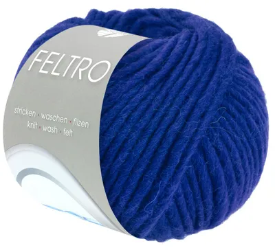 Produktbild von Lana Grossa FELTRO UNI 50 g modernes Filzgarn 50 m Farbe 127 - Ultramarinblau