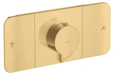Imagen del producto de Kit de montaje prefabricado AXOR ONE f para termostato UP, acabado dorado cepillado