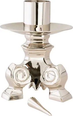 Produktbild von Altarkerzenhalter vernickelt H 11,5 cm