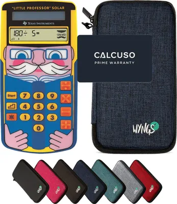Produktbild von TI-Little Professor inkl. WYNGS Schutztasche Blau - Interaktiver Rechentrainer - Basic Set