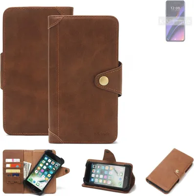 Produktbild von K-S-Trade Handyhülle für Doogee X95 Schutz Hülle Walletcase Bookstyle Tasche Case Handytasche Wallet Flipcase Cover PolyurethanBraun (1x)