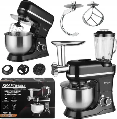 Zdjęcie produktu dla Robot Kuchenny Planetarny 5L Blender Mielnie Mięsa 6 Prędkości 3000W