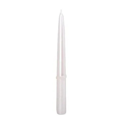 Obrázok produktu pre SVIEČKA KÓNICKÁ driapaná s vlnkou 2,2x23cm BIELA