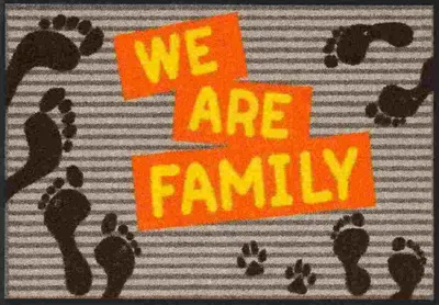 Produktbild von Waschbare Fußmatte - WE ARE FAMILY - ca 50x75cm