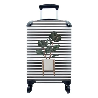Produktbild von MuchoWow® Koffer Handgepäck Trolley Rollkoffer Kleine Reisekoffer mit 4 Rollen - Pflanzen - Blumentopf - Zimmerpflanzen - Cabin Size < 55x40x23 cm & 55x40x20 cm - Fotokoffer - Kabinenkoffer - Boardgepäck - Reise-Box - Reisekoffer - Reisegepäck - Koffer mit Bild - Trolley für Kinder