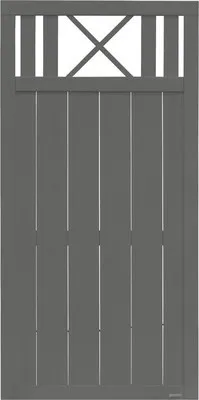 Produktbild von Zaun Teilelement Konsta Provence 90 x 180 cm anthrazit