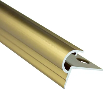 Produktbild von Alu Stufenprofil Fliesenschiene Profil Treppe Schiene gold matt L300cm H10mm