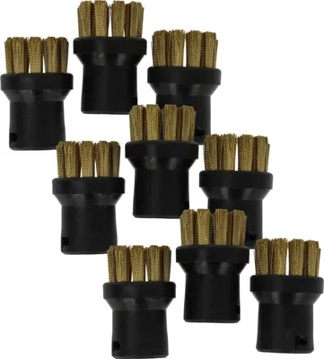 Produktbild von vhbw 9x Rundbürste kompatibel mit Kärcher SC 5 Premium, SC 5 Iron Kit, SC 5 EasyFix Premium, SC 5 EasyFix, SC 6.800 C Dampfreiniger - Dampfbürste