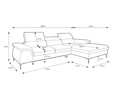 Produktbild von GOLDSTOFF Ecksofa mit Schlaffunktion & Bettkasten | LARGO Sofa L-Form mit Wellenfederkern, bezug & verstellbaren Kopfstützen (meerblau)