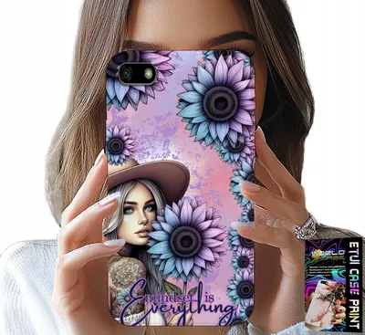 Zdjęcie produktu dla Etui Do Huawei Y5 2018 - Kobieta W Słonecznikach, Kobiece Wzory