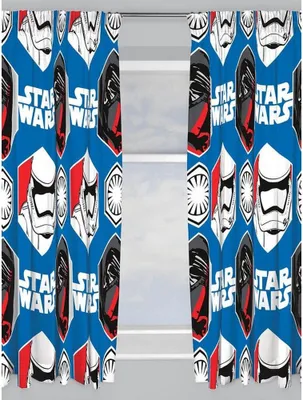Produktbild von Star Wars - Falten-Vorhänge "Episode VII Awaken" 2er-Pack AG1593 (Vorhanglänge: 167,64 cm x Vorhangbreite: 137,16 cm) (Blau)