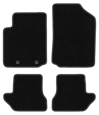 Image de Tapis de sol en moquette aiguilletée pour Citroën C3 Pluriel 2003-2010 (cabriolet) – jeu de 4 pièces, noirs, sur mesure – Wielganizator BASIC