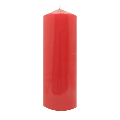 Produktbild von Stumpenkerze 60 x 180 mm rot, 1Stück, deutsche Produktion