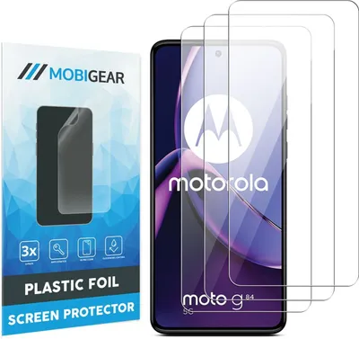 Produktbild von Mobigear Motorola Moto G84 Displayschutz Schutzfolie - Hüllenfreundlich (3er Pack)