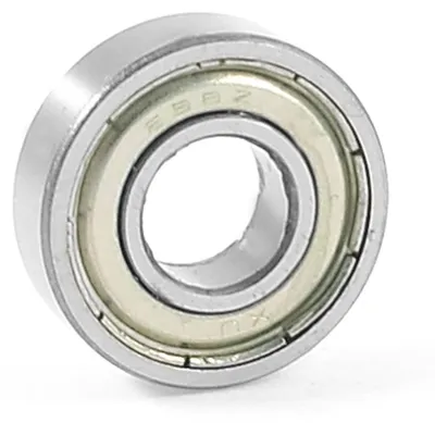 Rillenkugellager 698Z, 19x8x6 mm, Metall, silber