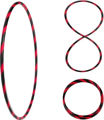 Produktbild von Bunter Hula Hoop Reifen, faltbar, Ø100cm Schwarz-Rot