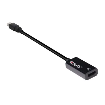 Produktbild von CLUB3D Mini DisplayPort 1.4 auf HDMI 2.0b HDR Aktiver Adapter, Mini DisplayPort, HDMI, Stecker, Buchse, Gerade, Gerade