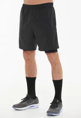 Produktbild von ENDURANCE Funktionsshorts VANCLAUSE mit haltgebender Innenshorts 1001BM Black Melange M