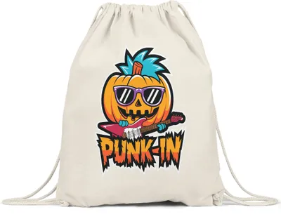 Produktbild von Punk-In Lustiges Kürbismotiv Turnbeutel Geschenkidee witziges Design Halloween