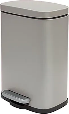Zdjęcie produktu dla Spirella Akira, 5 l, Prostokątny, Stal, Szarobrązowy, Pedał, 214 mm