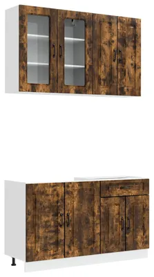 Immagine prodotto di Set da cucina KALMAR, 4 pezzi, legno di quercia affumicato