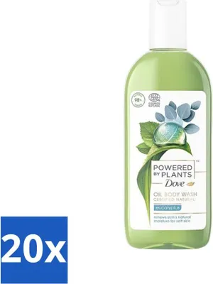 Image de Dove Powered by Plants – Gel douche à l'huile – Eucalyptus – 250 ml - Pack économique - 20 pièces