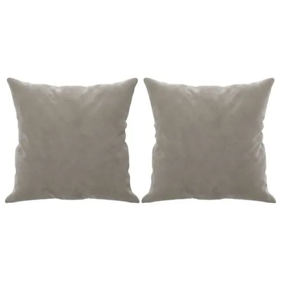 Obrázok produktu pre vidaXL Dekoračný vankúš 2 ks Svetlosivý zamat 40x40 cm