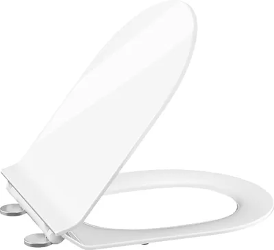 Produktbild von WC-Sitz - D-Form - Extra Flach - Absenkautomatik Soft-Close - Schnellverschluss - PP-Kunststoff - Gelb