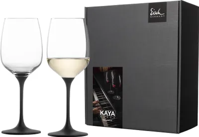Produktbild von Eisch KAYA BLACK 2er-Set Weißweingläser
