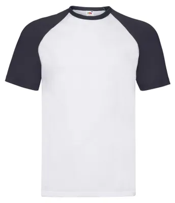 Immagine prodotto di Fruit of the Loom - T-shirt "Valueweight" da uomo - Baseball FK2379 (M) (bianco/blu navy)