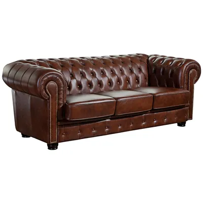 Produktbild von Max Winzer Sofa 3-Sitzer Norwin - Wischleder braun - Maße: 200 x 98 x 74 cm