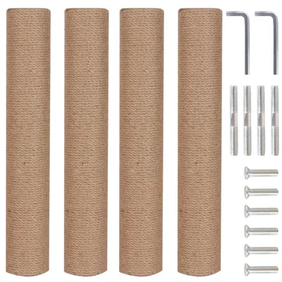 Immagine prodotto di Confezione con 4 pali di ricambio per gatti - Sisal naturale, 40 cm