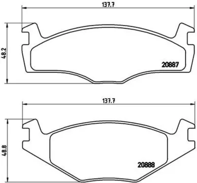 Produktbild von Brembo Bremsbelagsatz, Scheibenbremse Vorderachse P 85 024