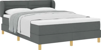 Immagine prodotto di vidaXL Letto a molle con materasso grigio scuro 160 x 200 cm in tessuto