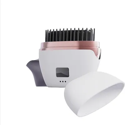 Produktbild von INF Tragbare kabellose Haarglätterbürste Weiß