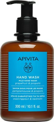 Zdjęcie produktu dla APIVITA Hand Care Łagodny płyn do mycia rąk z grejpfrutem i propolisem 300ml