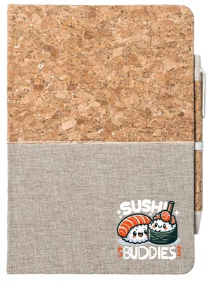 Produktbild von Huuraa Notizbuch A5 Sushi Buddies Sushirollen 80 Blatt inkl. Kugelschreiber Tagebuch Geschenkidee