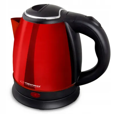 Produktbild von Esperanza EKK028R/K/W Parana Schnurloser Wasserkocher, Edelstahlgehäuse, 1 l FÃ1/4llmenge, 1350 Watt, 360° Sockel, Trockengehschutz, Abschaltautomatik