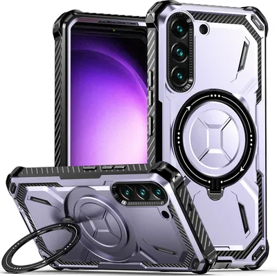 Produktbild von Schutzhülle für Samsung Galaxy S21 5G Magnetisches Kickstand Hülle, Kompatibel mit Magsafe Ladegerät Lila