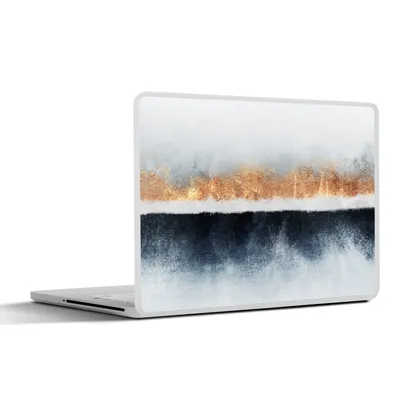 Produktbild von MuchoWow® Laptop Aufkleber Sticker Cover Gold - Abstrakt - Design 25x18 cm - Laptop-Deko