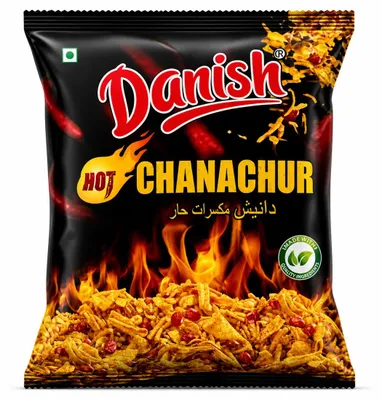 Zdjęcie produktu dla Pikantny chanachur Danish Hot Chanachur 250g - z orzeszkami poha i chilli