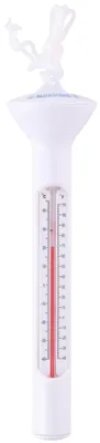 Produktbild von Poolthermometer - Bereich -40 bis +45 Grad - Celcius und Fahrenheit - schwimmend mit Seil - Weiß