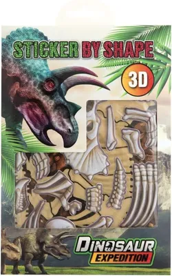 Obrázek produktu pro Dino Naklejki po kształtach, Naklejki 3D Triceratops