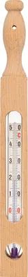 Image de Thermomètre de bain Redecker dans un thermomètre en bois