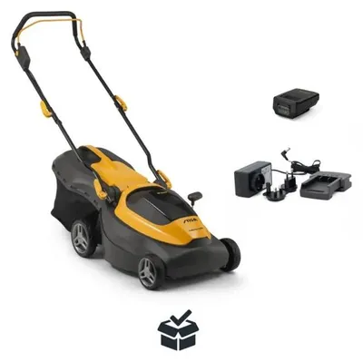 Image de Tondeuse à gazon sans fil STIGA Collector 140e, largeur de coupe 38 cm, y compris 2x 4 Ah batterie et double chargeur