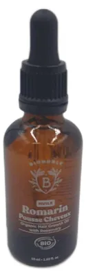Obrázok produktu pre BIONOBLE, organický rozmarínový olej na vlasy – olej na podporu rastu vlasov, olej na pokožku hlavy, olej na bradu – 50 ml
