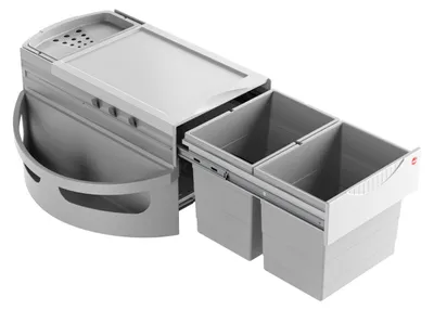 Obrázek produktu pro Hailo Rondo 3645121 Rohový odpadkový koš 2x18 litrů
