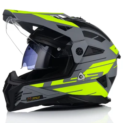 Produktbild von Enduro MX Quad Helm | LS2 MX702 Pioneer II | Crosshelm mit Sonenblende Visier M (57-58cm)